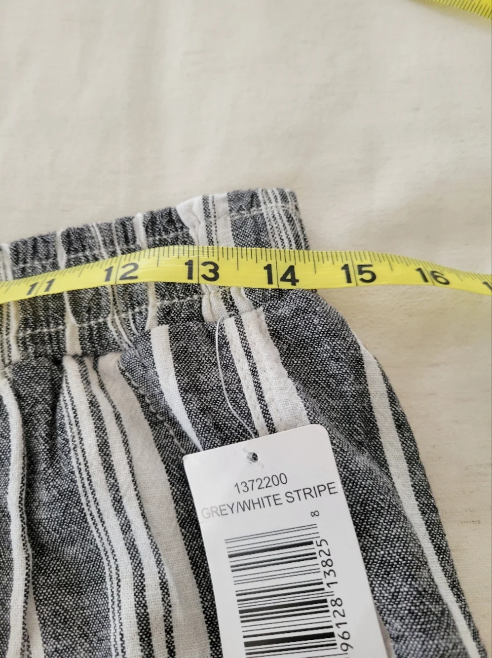 Womens NWT Size Large Striped Wide Leg Drawstring Pants - Black & White - Picture 3 of 7